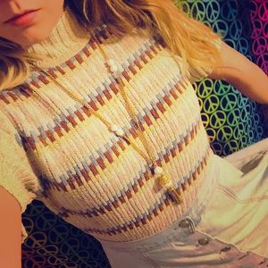 Vintage Liz Claiborne short sleeve turtle neck